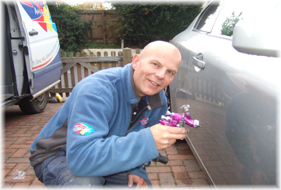 Smart ABC Bury Car body work and paint repair technician Steve Walker for Bury, St Edmunds, Driotwich
